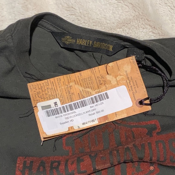 Harley Davidson Women’s Long Sleeve Gray T-Shirt - Picture 5 of 6